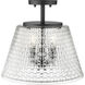Saben 3 Light 15 inch Matte Black Semi-Flush Mount Ceiling Light